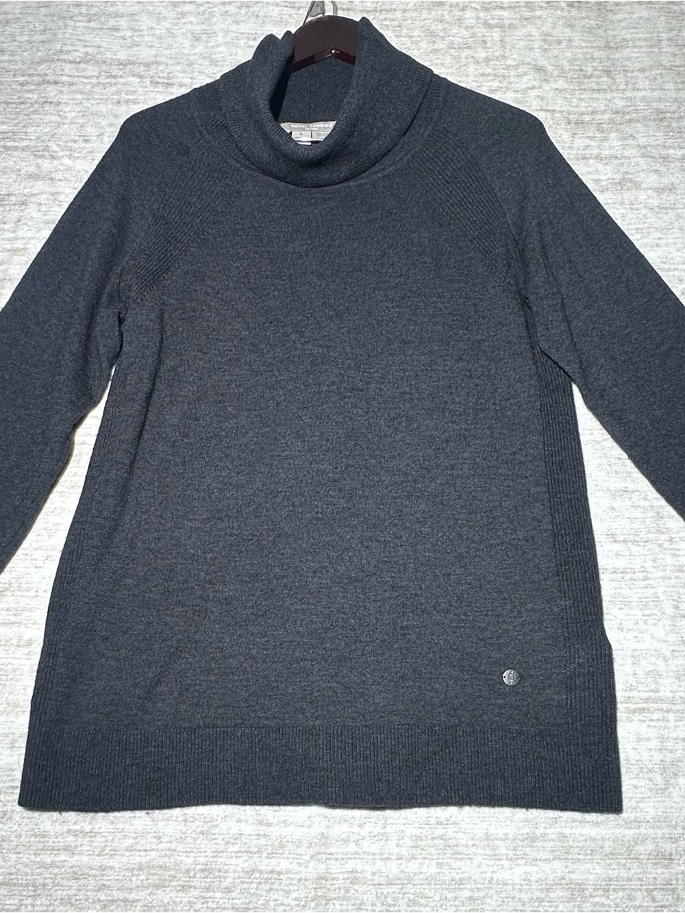 Royal Robbins Women's Charcoal Westlands Funnel Neck Sweater
